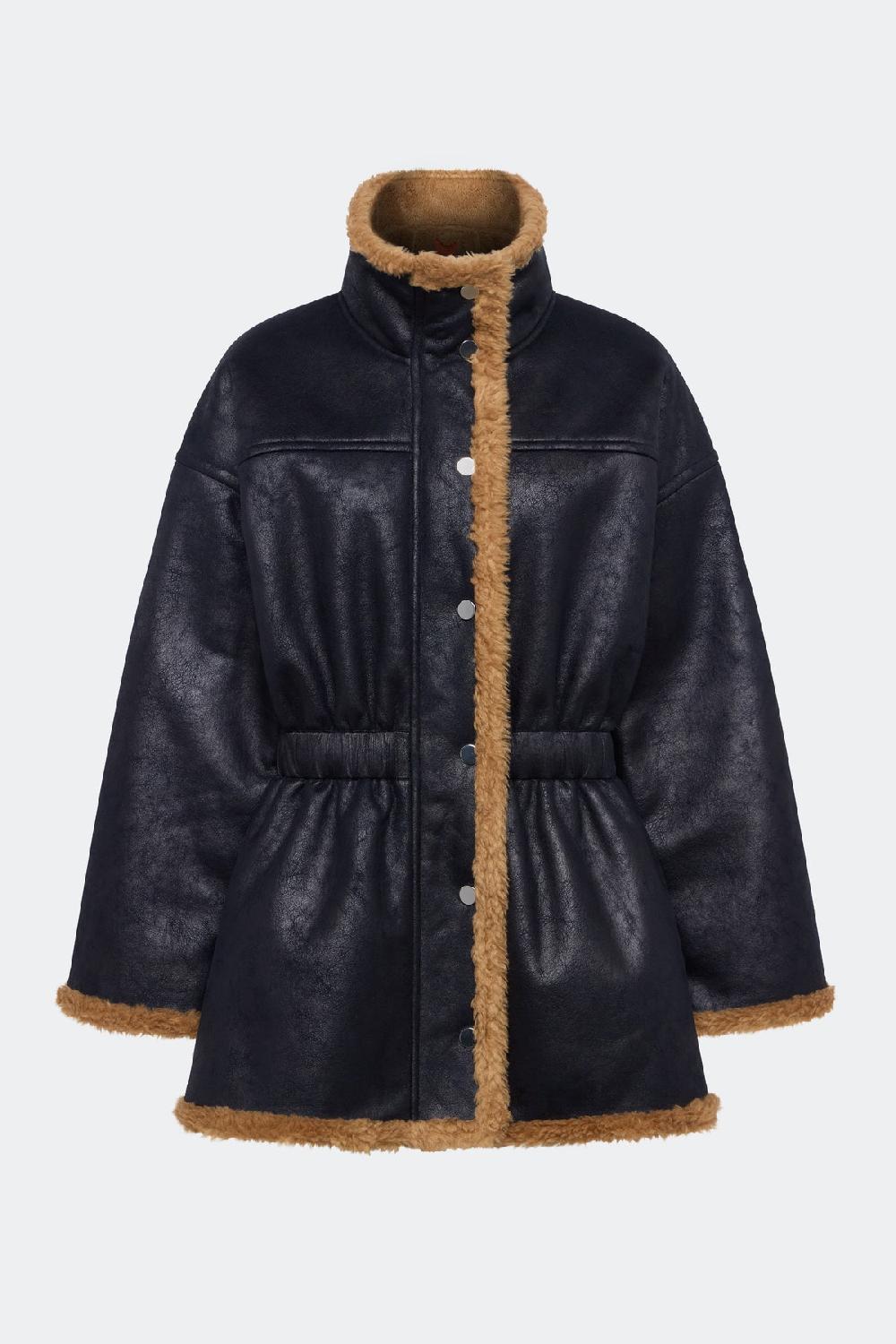 simon miller yara faux shearling jacket Black