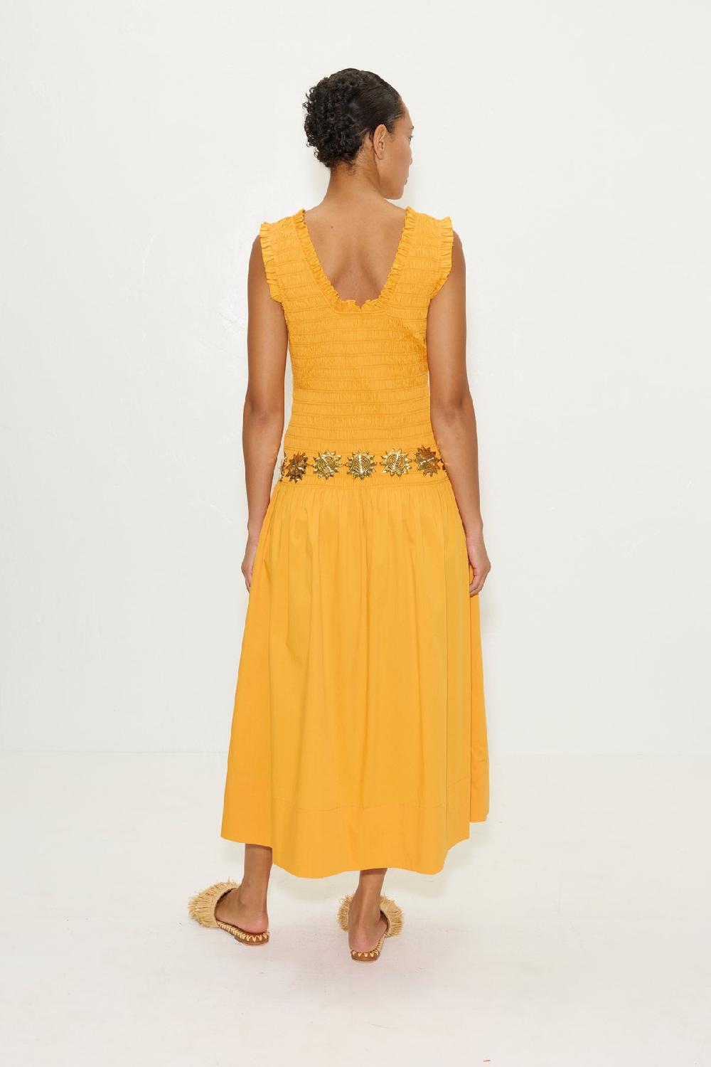 Simon Miller Zini Poplin Dress Sherbet Orange