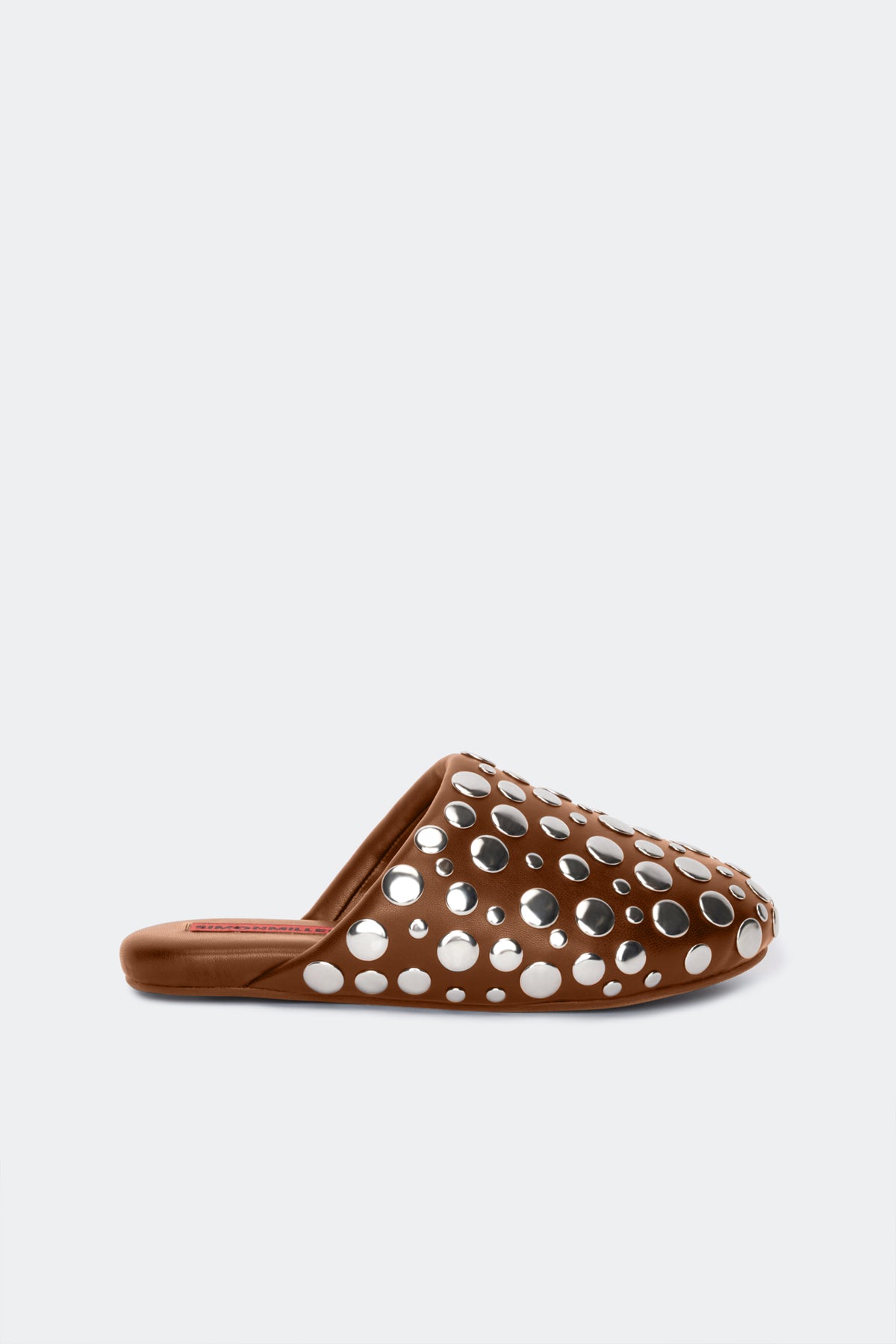 simon miller studded bubble slipper CHOCO BROWN/SILVER