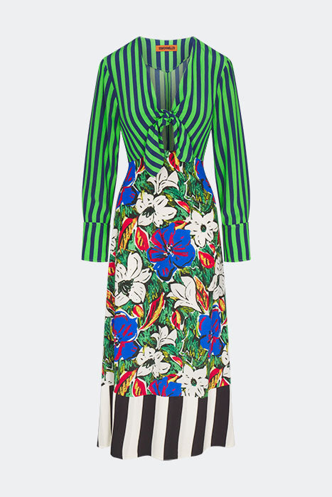Simon Miller Zelene Maxi Dress Tropical Floral Print Combo