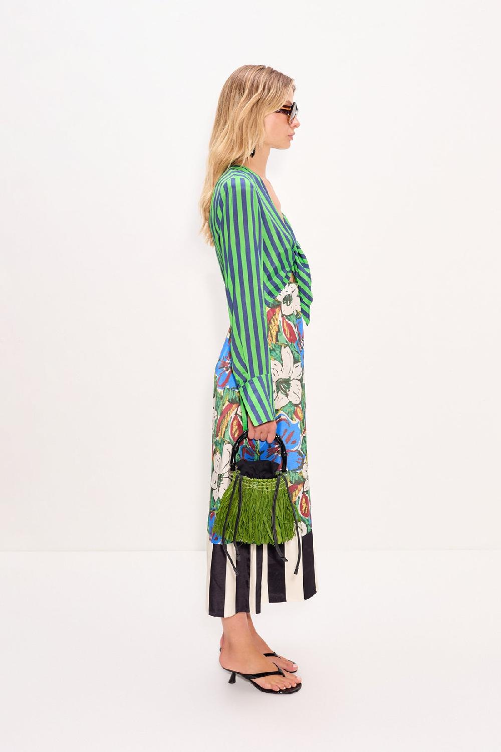 Simon Miller Zelene Maxi Dress Tropical Floral Print Combo