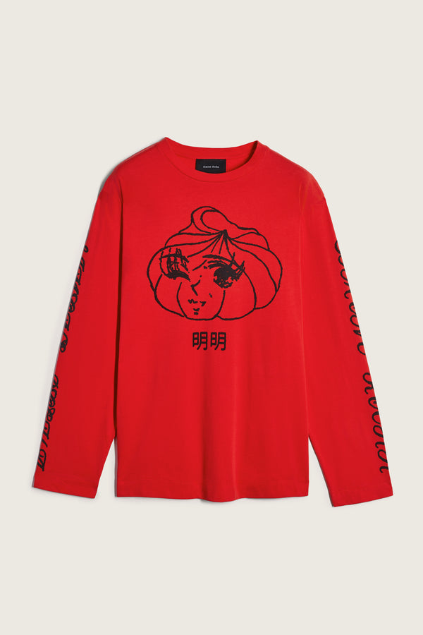 simone rocha Dim Sum Logo Print Long Sleeve T-Shirt