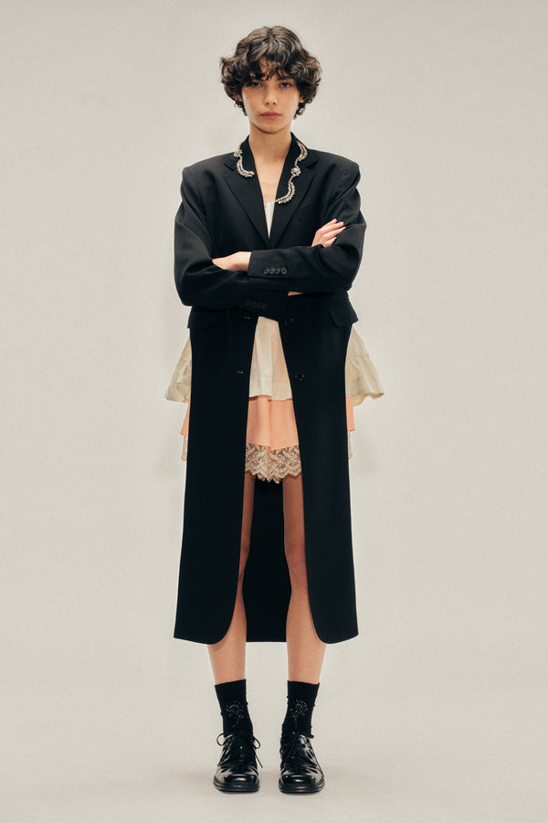 simone rocha Embellished Extended Hip Cutaway Tailcoat