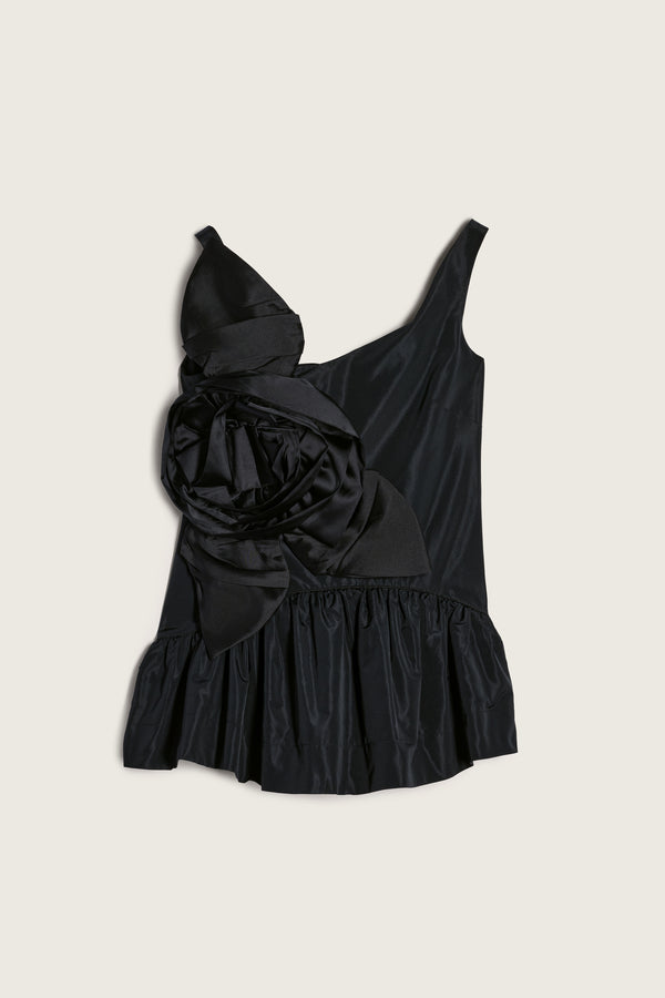 simone rocha Pressed Rosette Tilted Neck Peplum Top