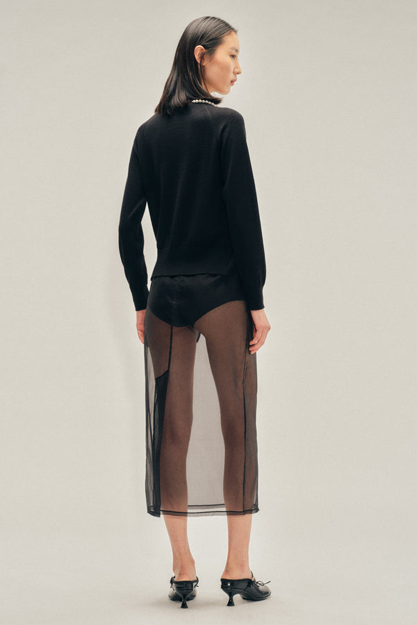 Simone Rocha Beaded Classic Merino Silk Cardigan