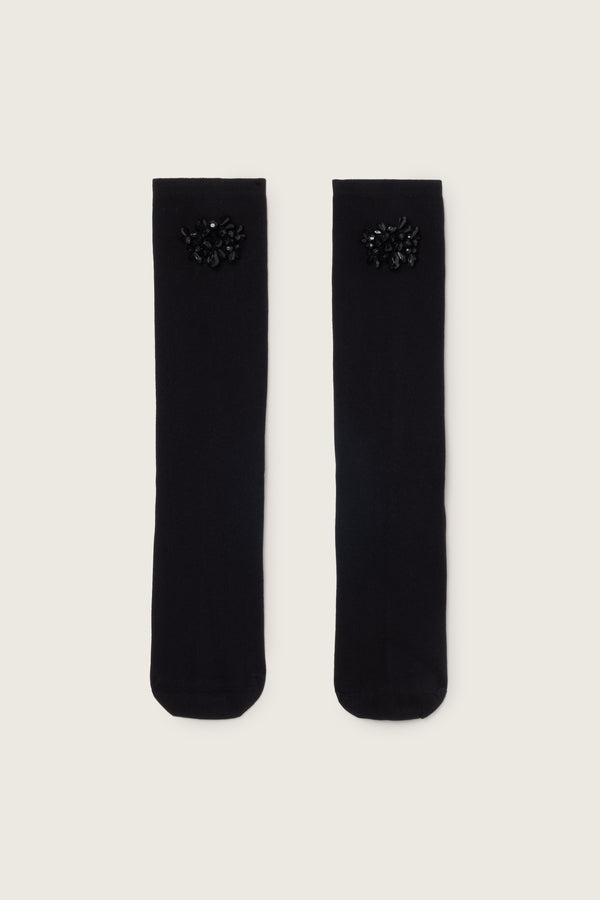 simone rocha Beaded Flower Cluster Socks