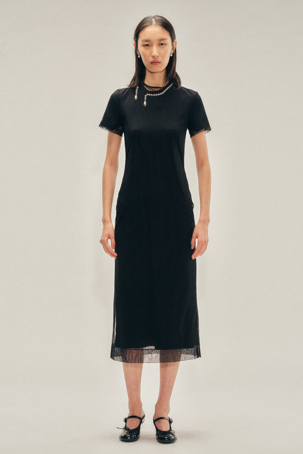 simone rocha Beaded Layered Liquid Dress