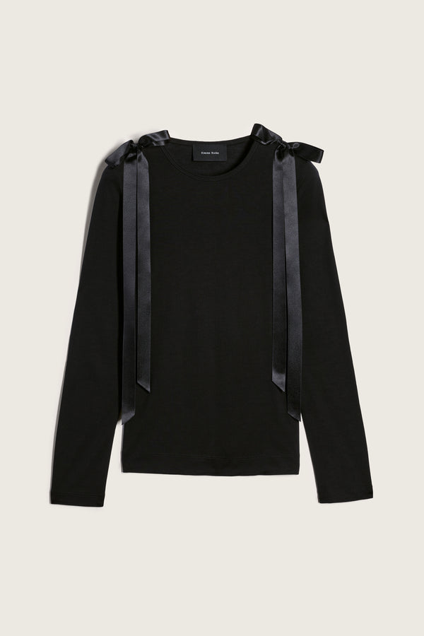 simone rocha Bow Ribbon Tail Long Sleeve T-Shirt