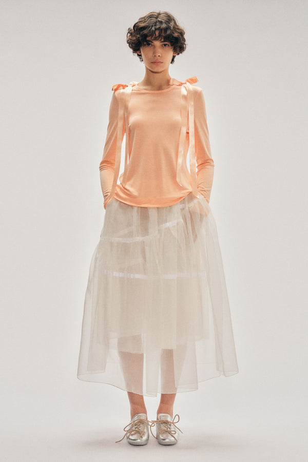 simone rocha Bow Ribbon Tail Long Sleeve T-Shirt
