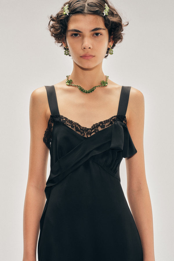 Simone Rocha Bow Sash Slip Dress