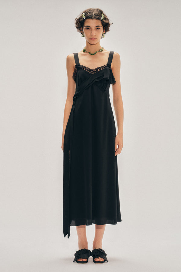 simone rocha Bow Sash Slip Dress