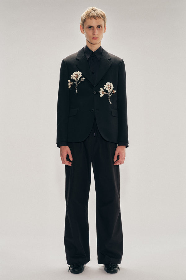 simone rocha Elasticated Knee Pleat Trousers