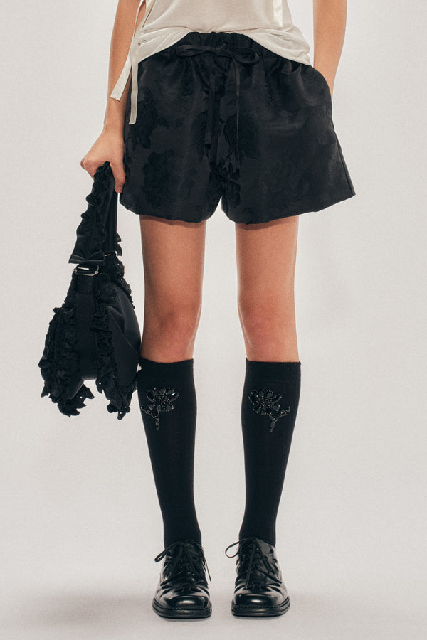 Simone Rocha Elasticated Rose Shorts