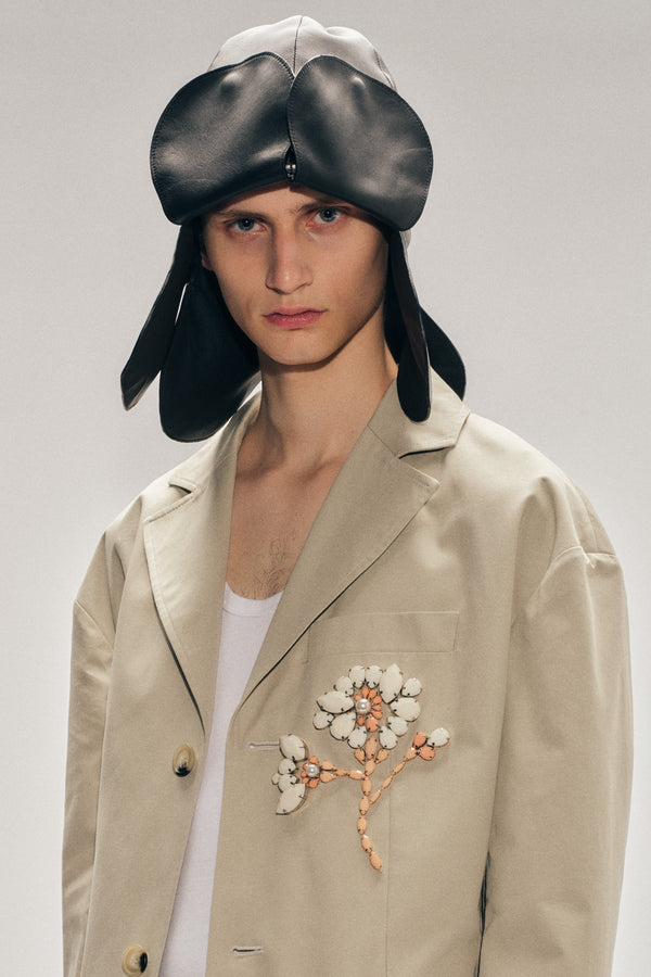 Simone Rocha Embellished Boxy Duster Coat