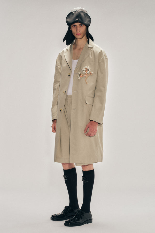 simone rocha Embellished Boxy Duster Coat
