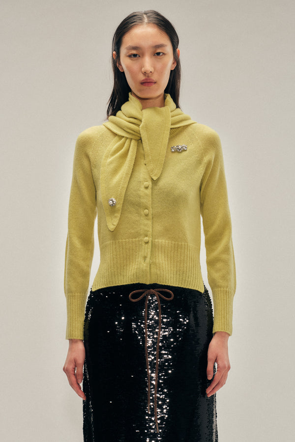 Simone Rocha Embellished Relaxed Cashmere Cardigan