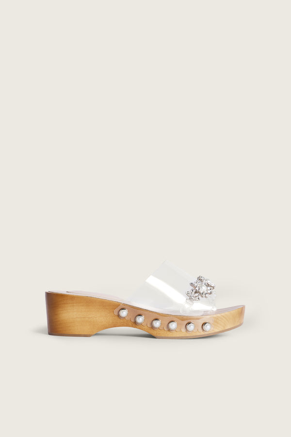 simone rocha Embellished Scalloped Wooden Clog
