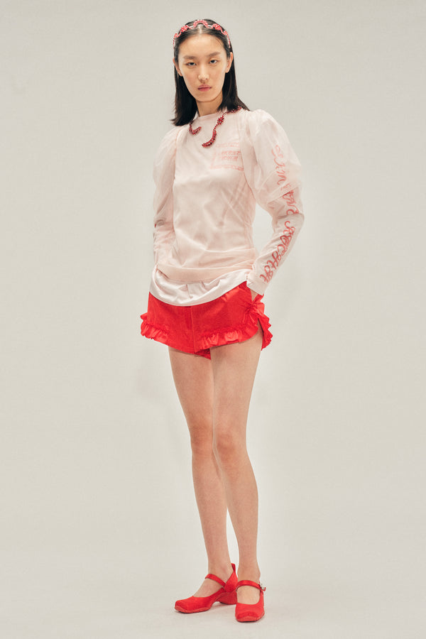 Simone Rocha Frill Track Shorts