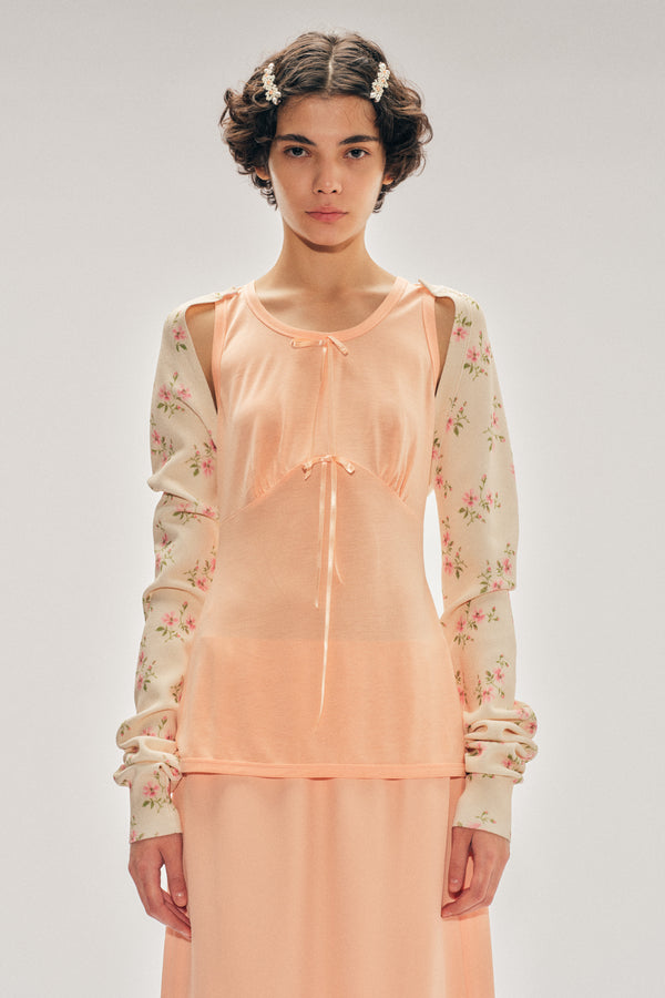 Simone Rocha Gathered Bust Bow Tank