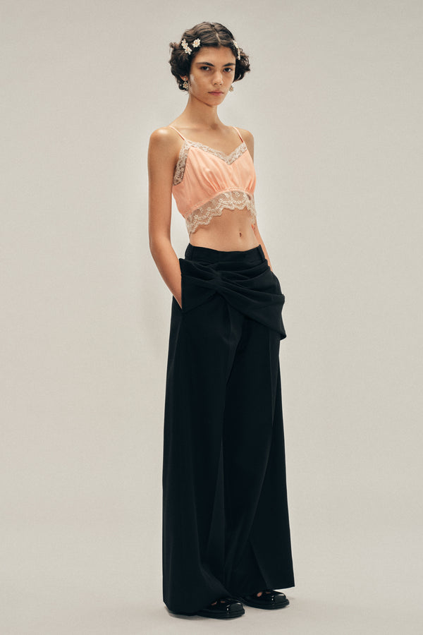 Simone Rocha Gathered Flower Sash Trousers