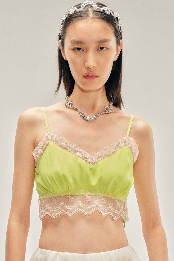 simone rocha Lace Trim Negligee Bralette