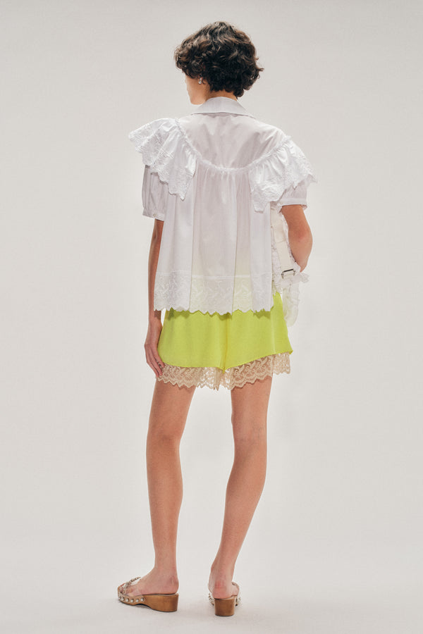 Simone Rocha Lace Trim Negligee Shorts