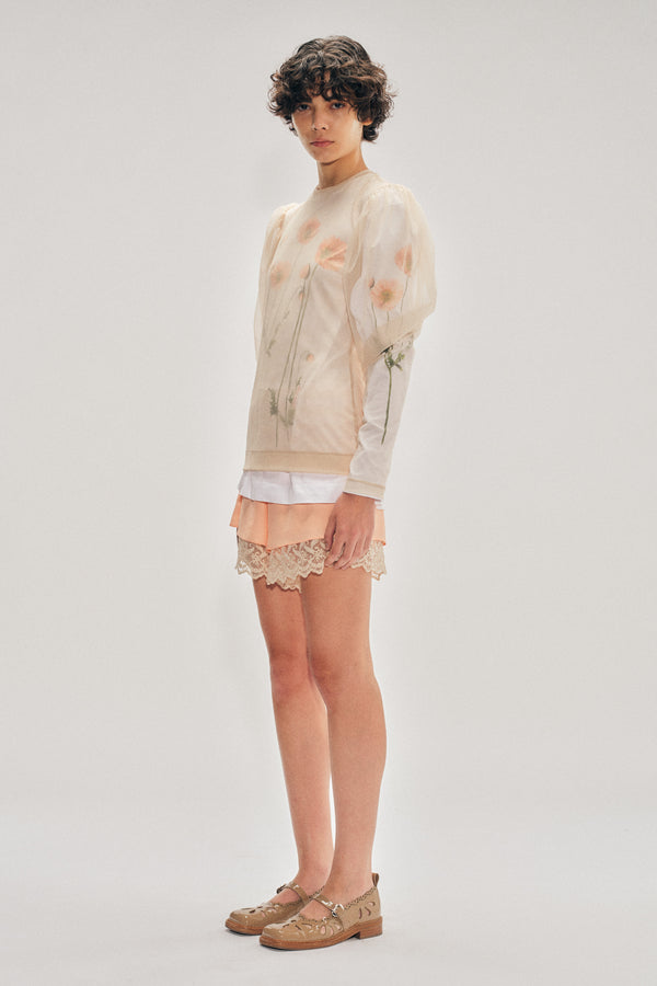 Simone Rocha Lace Trim Negligee Shorts