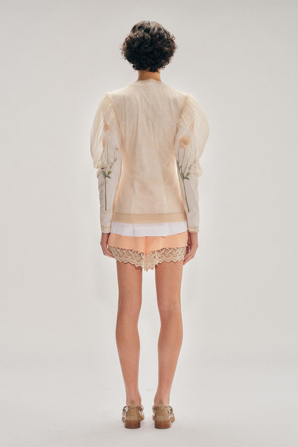 Simone Rocha Lace Trim Negligee Shorts