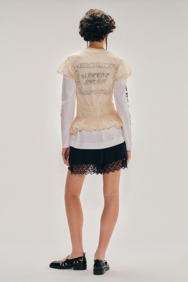 Simone Rocha Lace Trim Negligee Shorts