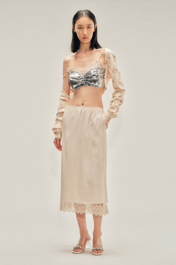 Simone Rocha Lace Trim Negligee Skirt