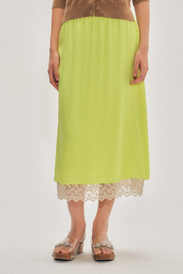 Simone Rocha Lace Trim Negligee Skirt