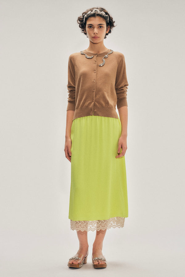 simone rocha Lace Trim Negligee Skirt