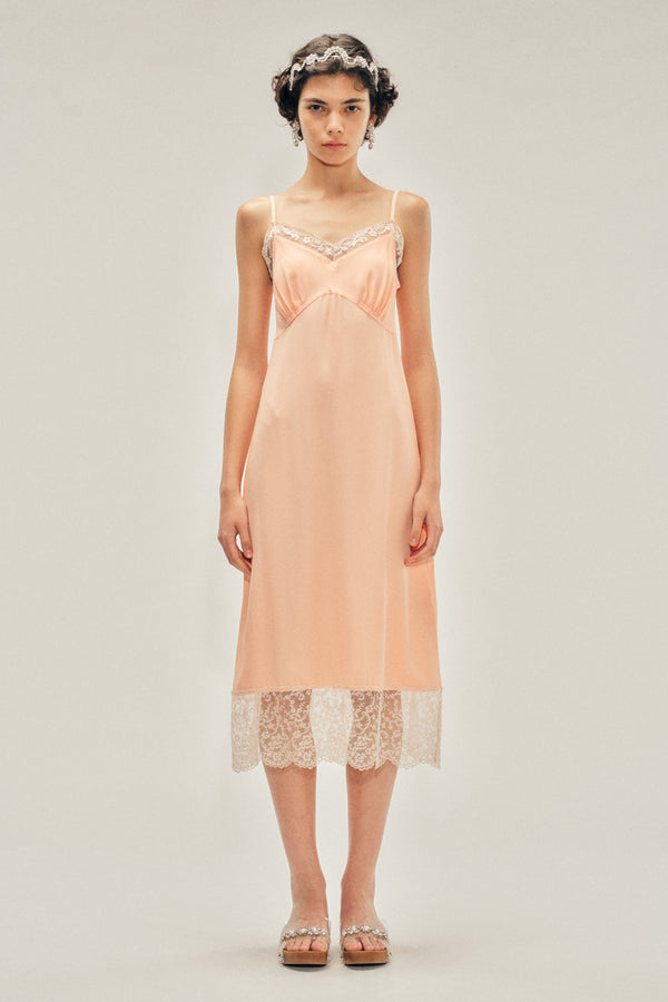 Simone Rocha Lace Trim Slip Dress