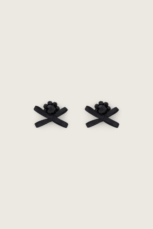 simone rocha Petite Bow Daisy Stud Earrings