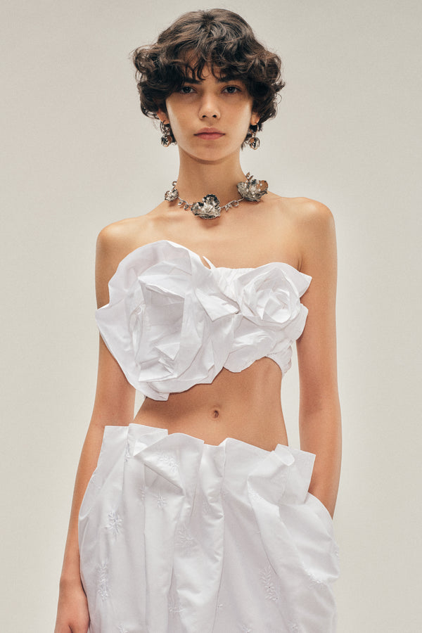 simone rocha Pressed Rosette Bouquet Top