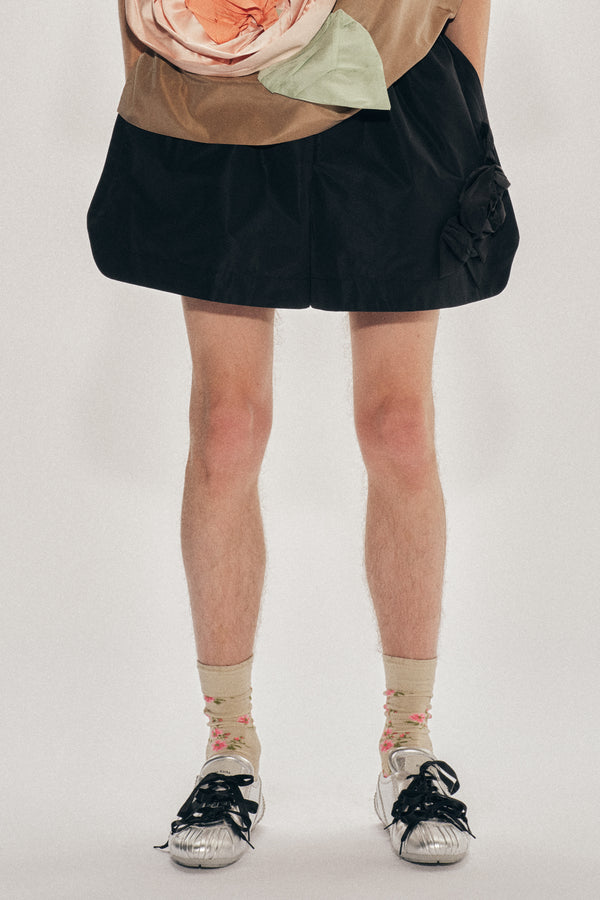 Simone Rocha Pressed Rosette Split-Hem Shorts