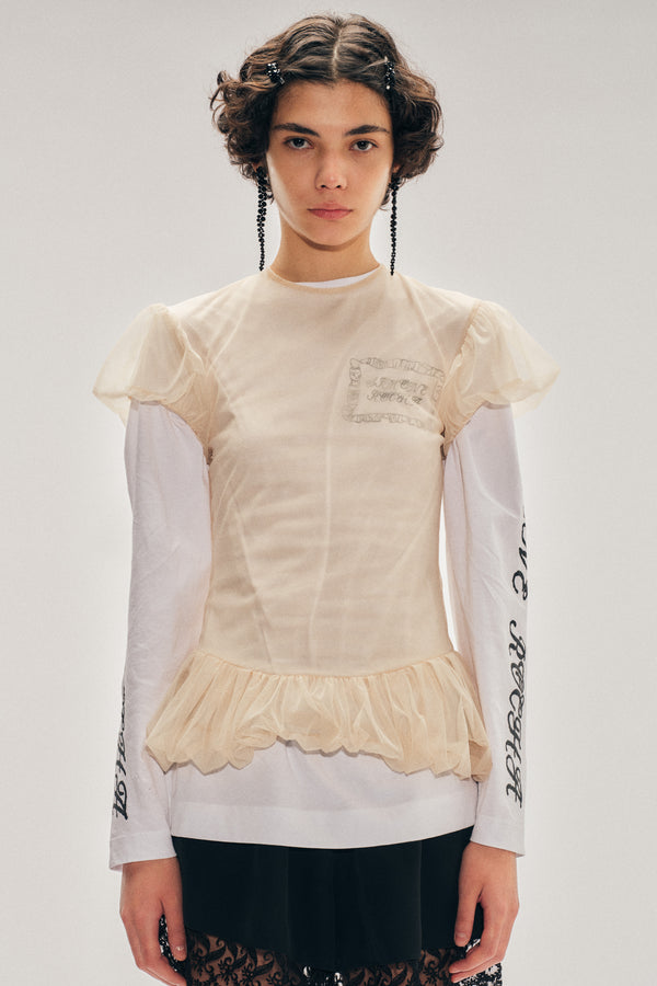 Simone Rocha Sheer Ballet Peplum Top