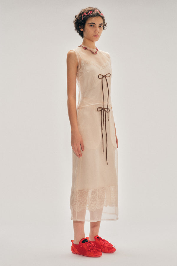 Simone Rocha Sheer Frayed Contour Dart Top