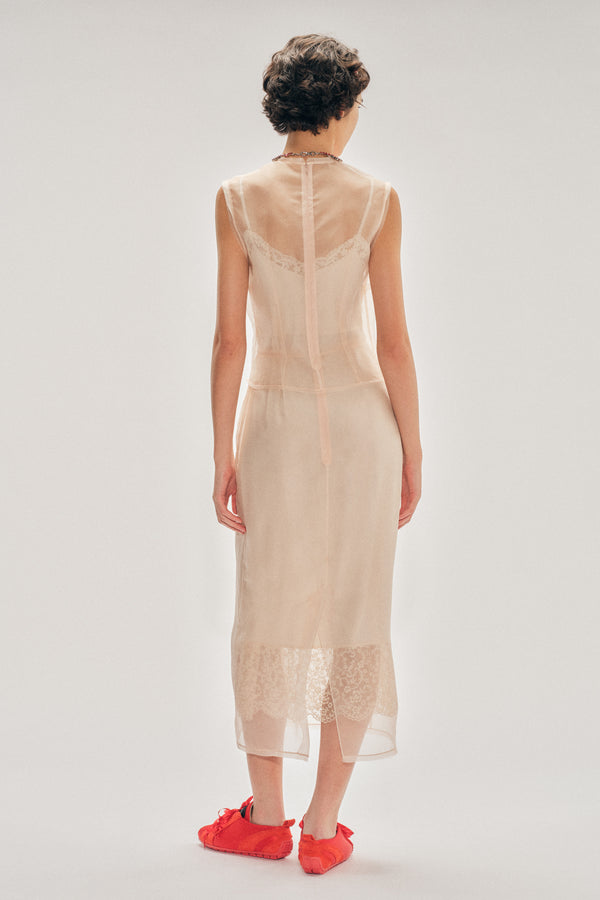 Simone Rocha Sheer Frayed Contour Dart Top