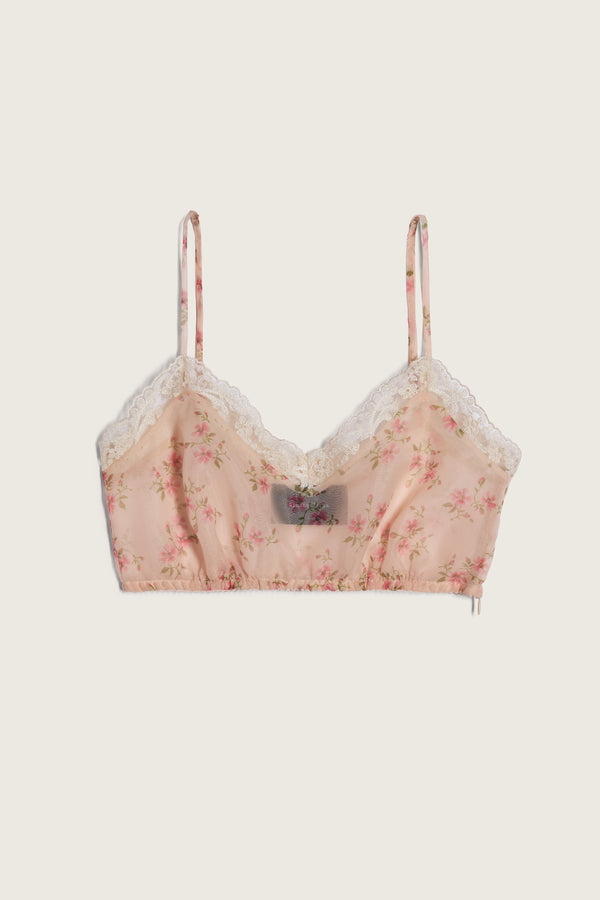 simone rocha Sheer Lace Trim Bralette