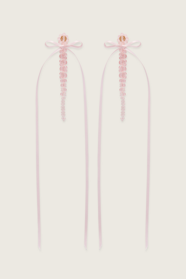 simone rocha Slim Bow Ribbon Drip Earrings