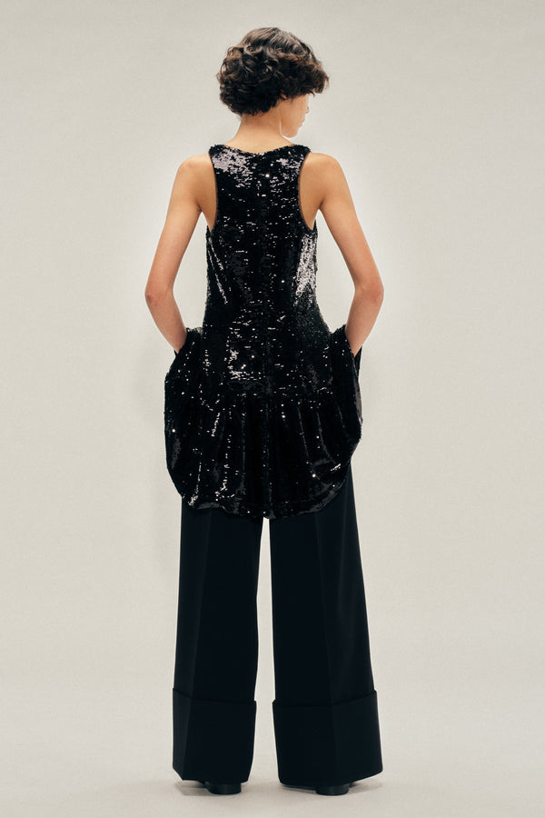 Simone Rocha Tapered Back Peplum Mini Dress