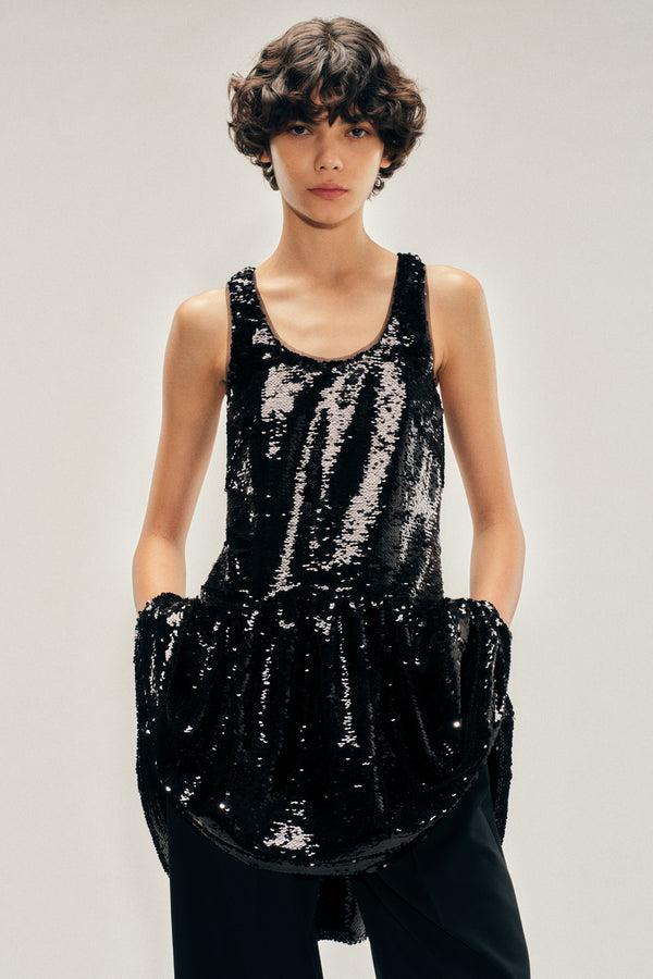 Simone Rocha Tapered Back Peplum Mini Dress