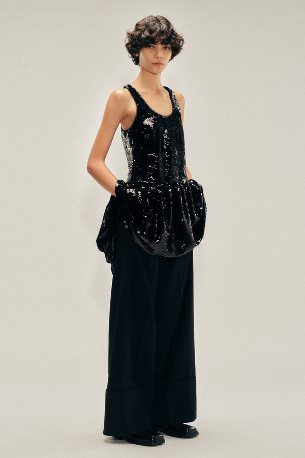 simone rocha Tapered Back Peplum Mini Dress