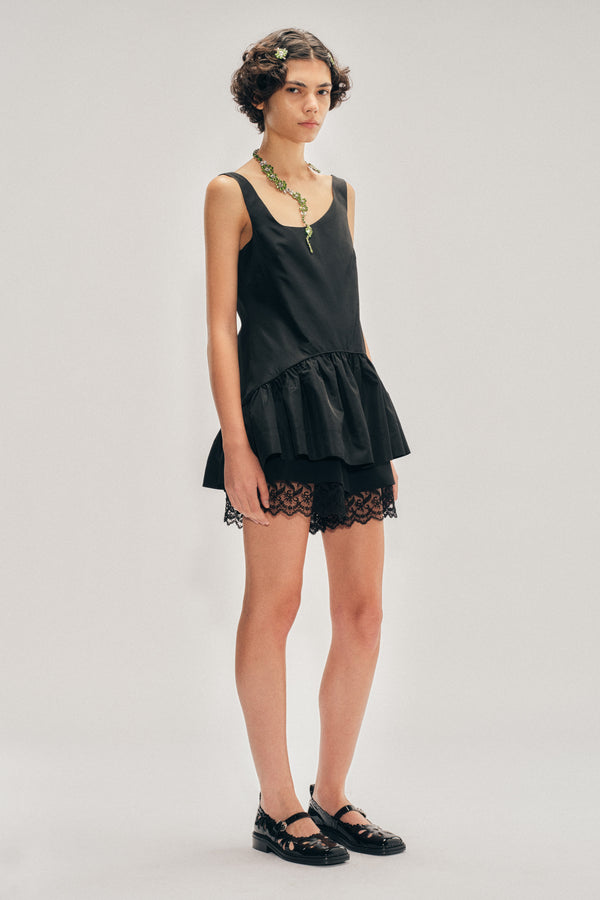 Simone Rocha Tilted Neck Peplum Top