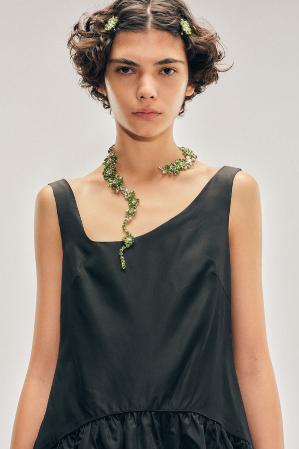 Simone Rocha Tilted Neck Peplum Top
