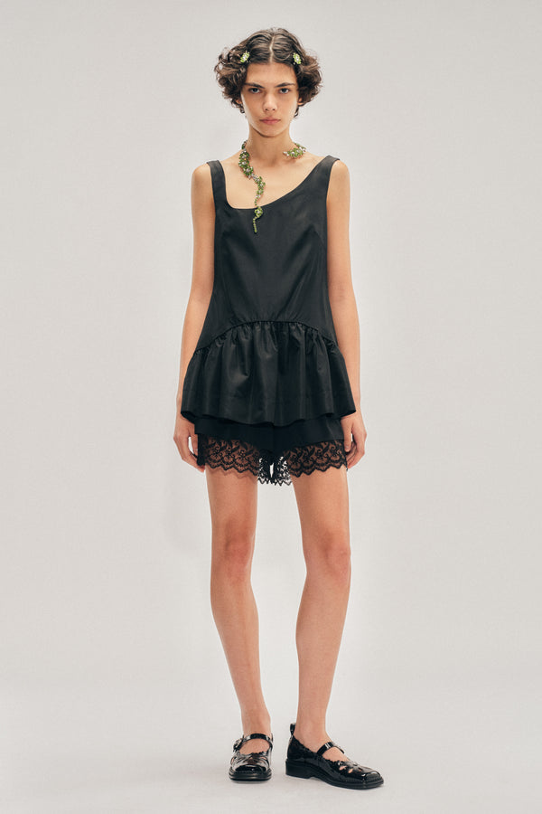 simone rocha Tilted Neck Peplum Top