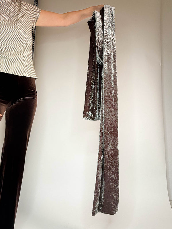 Simone Wild Scarf Hammered Velvet Rosewood Rosewood