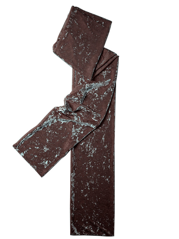 Simone Wild Scarf Hammered Velvet Rosewood Rosewood