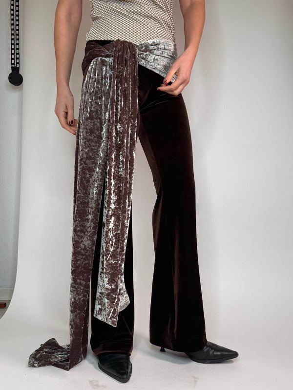 simone wild Scarf Hammered Velvet Rosewood rosewood